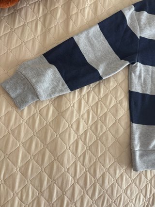 Sudadera Stradivarius Gris y Azul Talla XS