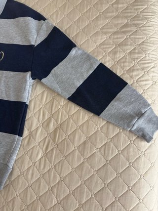 Sudadera Stradivarius Gris y Azul Talla XS