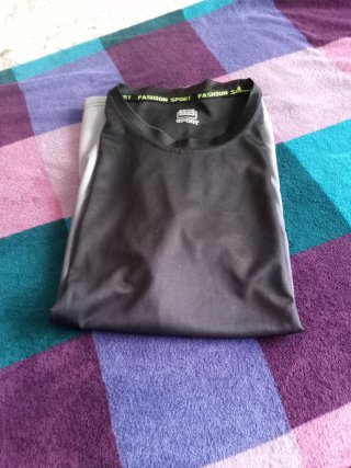 Camiseta Deportiva Negra Talla 3XL