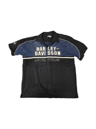Camisa Harley Davidson Motorista Negra y Azul