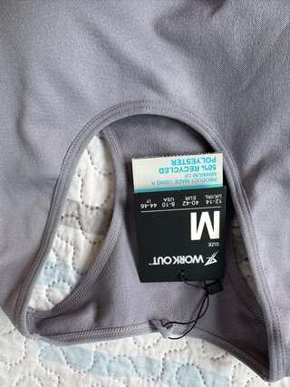 Sujetador Deportivo Workout Gris y Morado Talla M