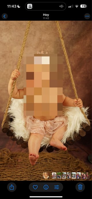 Columpio infantil madera natural