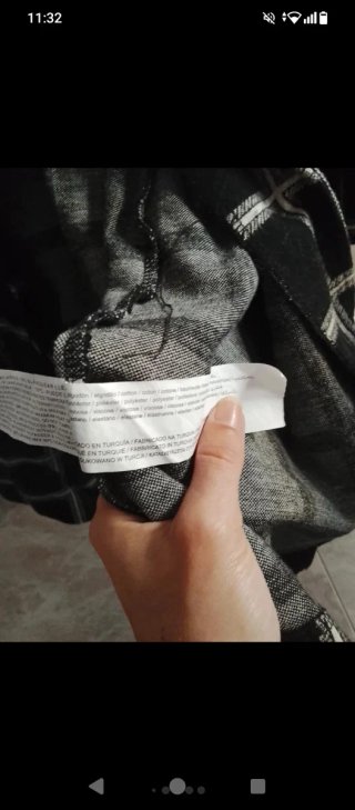 Abrigo entretiempo cuadros blanco y negro