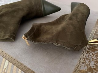 Botines de Tacón Verde Oliva Talla 41