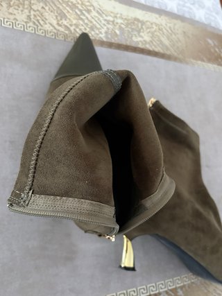 Botines de Tacón Verde Oliva Talla 41