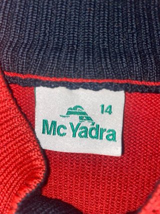 Cárdigan de punto Mc Yadra rojo con cremallera