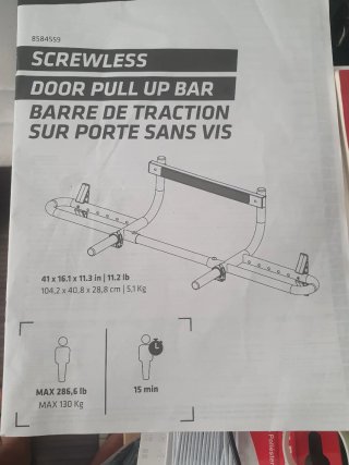Barra de dominadas Corength para puerta