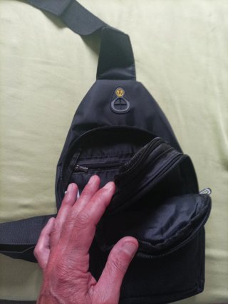 Bolso bandolera mochila negro