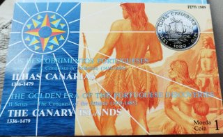 Set 100 escudos plata 0.925 Canarias Portugal 1989