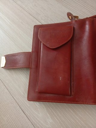 Cartera de mano Daviletto materia marrón cuero