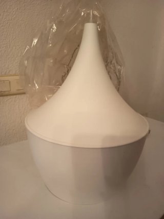 Lámpara de techo blanca e interior cobre/dorado