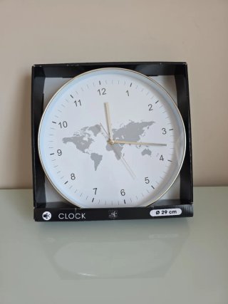 Reloj de Pared ABS Ø 29 cm Mapa Mundi