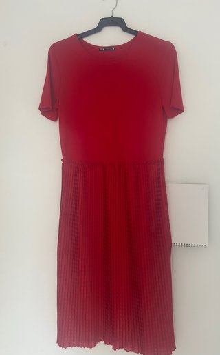 Vestido Rojo Zara Talla S