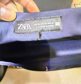 Falda tubular Zara azul