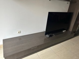 Mueble comedor cristal y madera