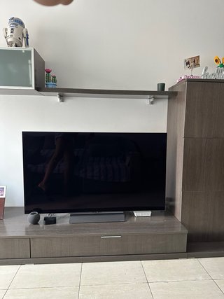 Mueble comedor cristal y madera