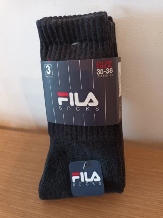 Pack 3 Pares de Calcetines Fila Negros