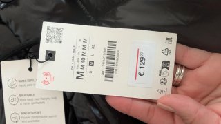 Plumón de invierno Zara negro