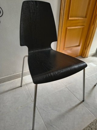 Set de 2 Sillas Negras