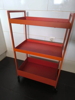 Carro auxiliar Ikea Nissafors rojo