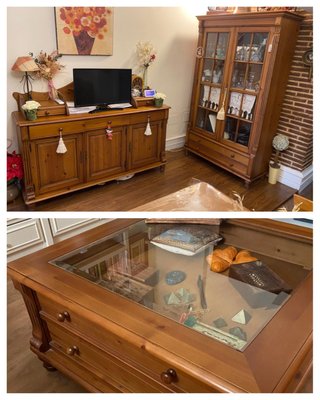 Set muebles de madera maciza