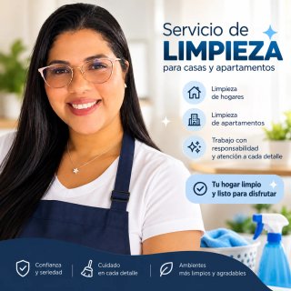 Limpieza de casas y apartamentos con confianza .