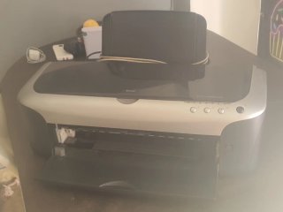 Impresora Epson Negra y Plateada