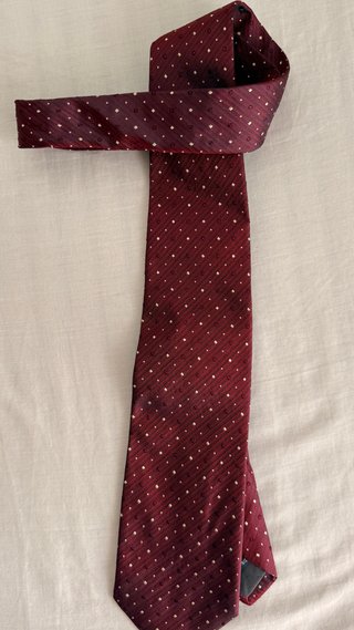 Corbata de Seda Cortefiel Roja granate