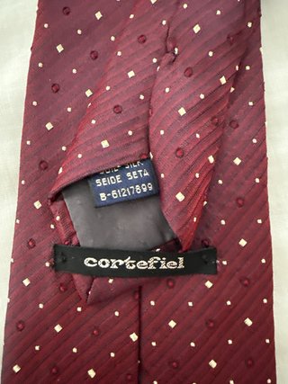 Corbata de Seda Cortefiel Roja granate