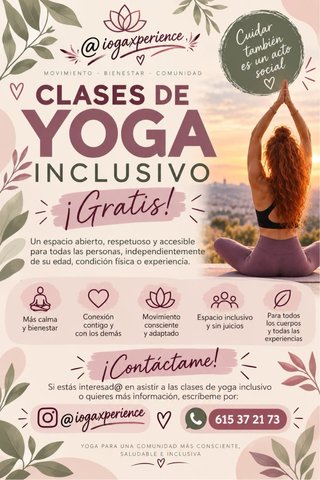 Clase de‍️ Yoga inclusivo gratuitas