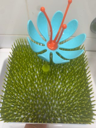 Escurre biberones y tetinas flor azul