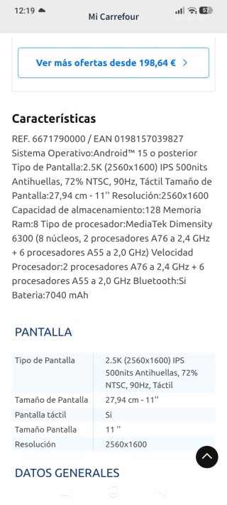 Tablet Lenovo Idea Tab con Lápiz Táctil
