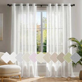 Cortinas Efecto Lino fino lágrimas 280x140cm