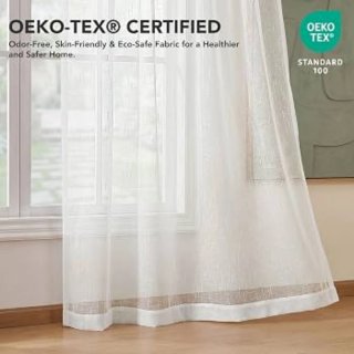 Cortinas Efecto Lino fino lágrimas 280x140cm
