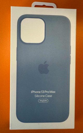 Funda iPhone 13promax Silicone Blue Fog