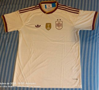 Camiseta España Adidas Retro Blanca XL