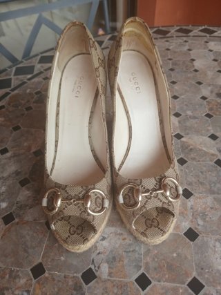 Cuñas Gucci Monogram Horsebit