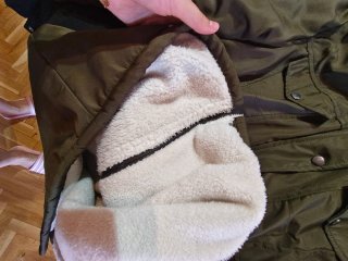Parka verde militar abrigada