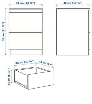 Cajonera Ikea Malm Blanca