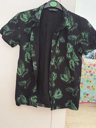 Camisa de Manga Corta Estampada