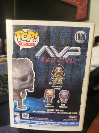 Funko Pop Wolf Predator AVP Requiem Chase