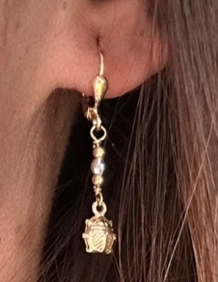 Pendientes Oro 18K Longhi Amarillo/Blanco