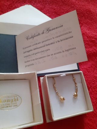 Pendientes Oro 18K Longhi Amarillo/Blanco