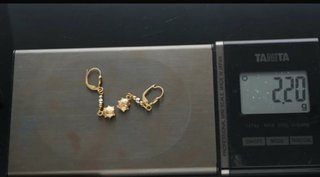 Pendientes Oro 18K Longhi Amarillo/Blanco