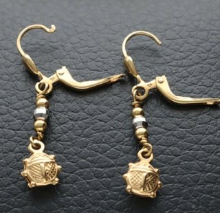 Pendientes Oro 18K Longhi Amarillo/Blanco