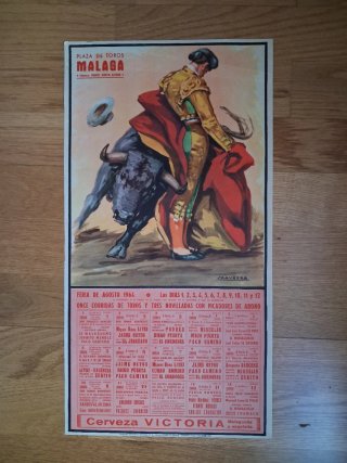 Cartel Toros Málaga 1964