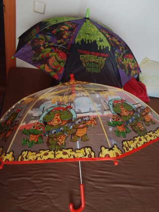 3 Paraguas Tortugas Ninja multicolor nuevos automá