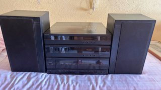 Equipo Hi-Fi Sharp completo vintage con tocadisco
