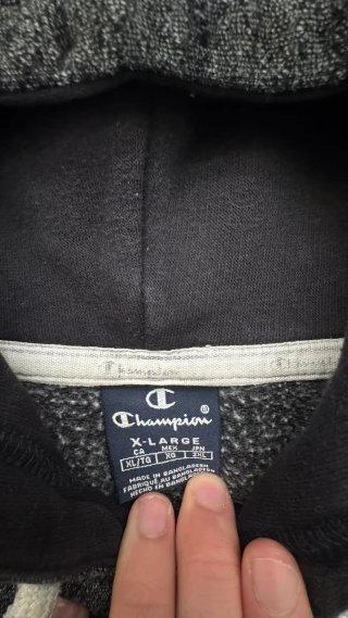 Sudadera con capucha Champion gris