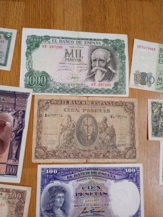 Lotto di Banconote Antiche Spagna Peseta
